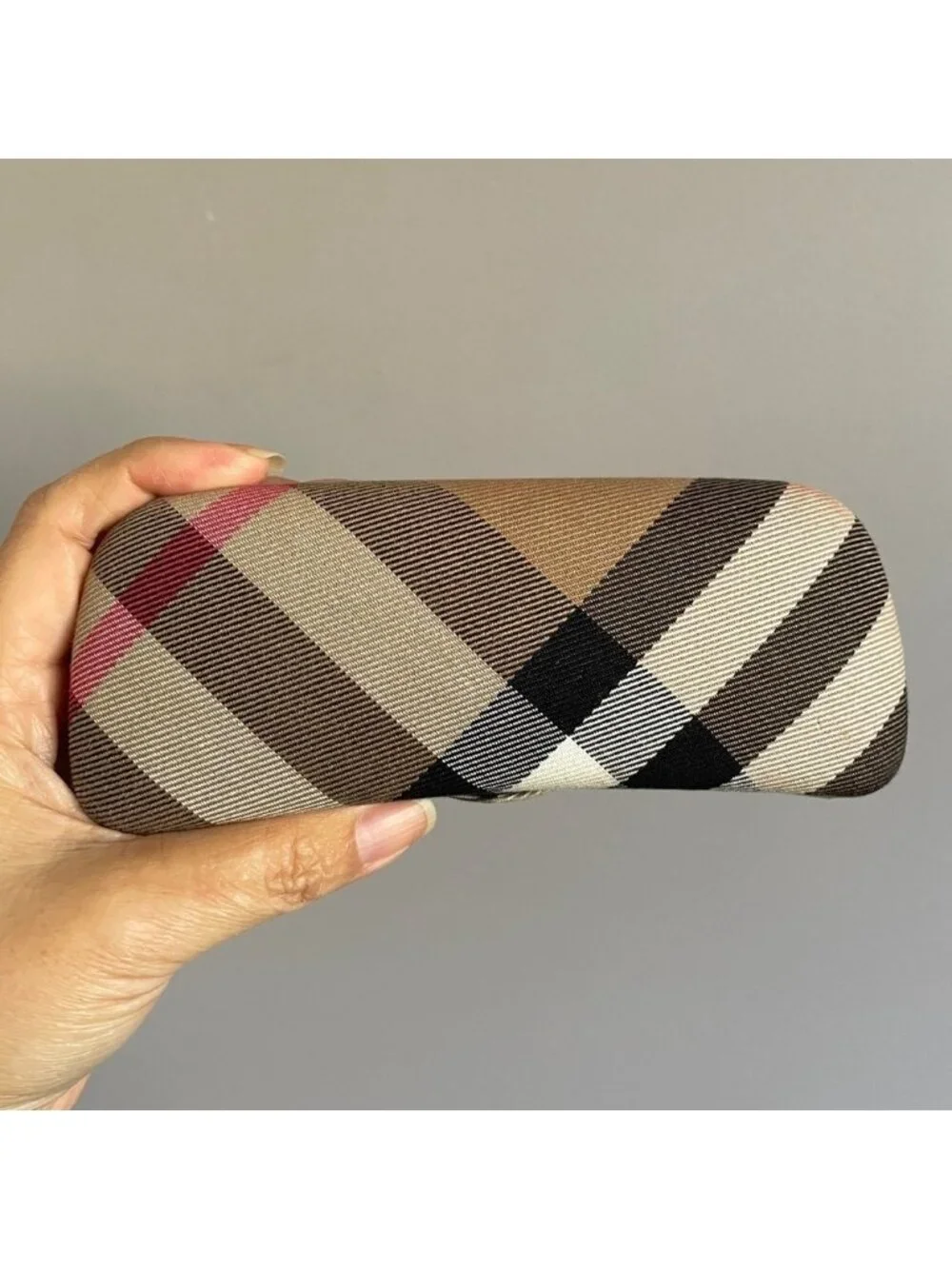 Burberry Nova Check Hard Eyeglasses Sunglasses Glasses Case 🇮🇹